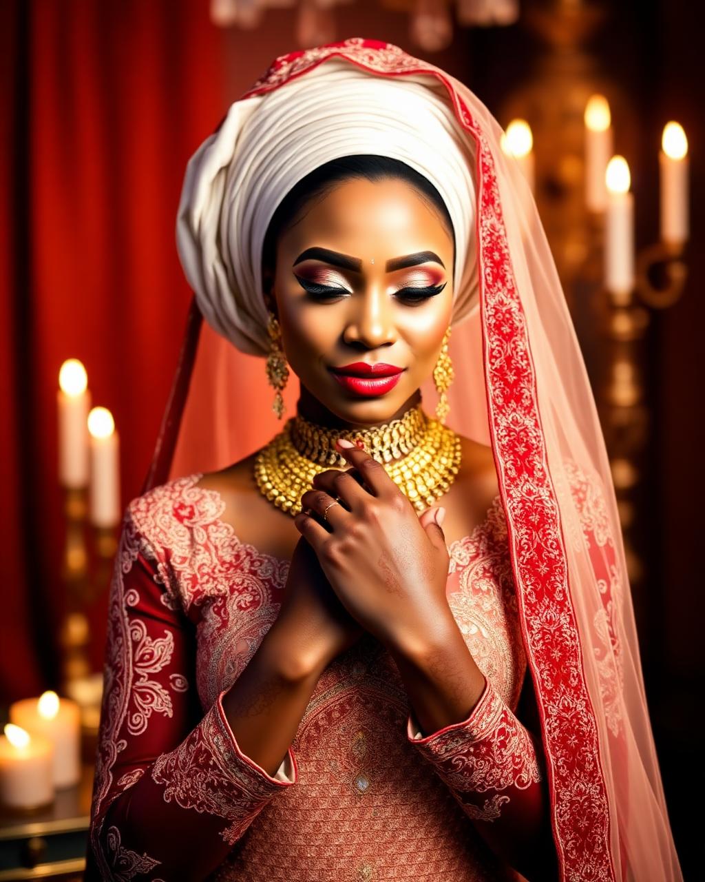 Mariée sénégalaise élégante